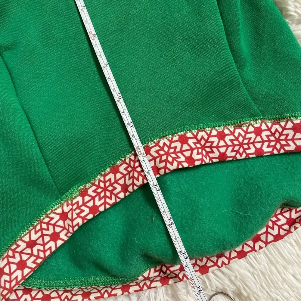 Santa’s Helper Green Reindeer Antlers Hooded Dog Costume Shirt